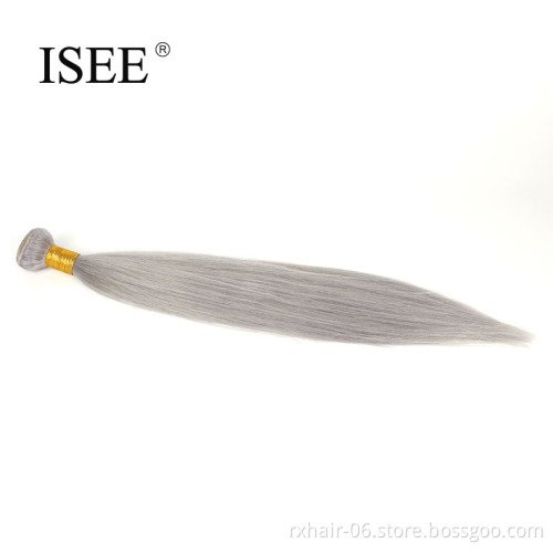 High Quality Factory Direct Sale Peruvian Grey Color Hair Weave